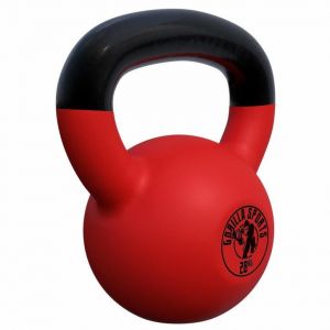 Kettlebell en fonte avec rev&ecirc;tement en vinyle 28 KG Gorilla Sports