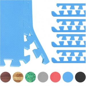 Embouts pour dalles de protection de sol Bleu Gorilla Sports