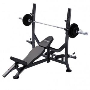 Banc Musculation PRO avec Support et Barre d’Haltères Olympia 60 KG MAXXUS