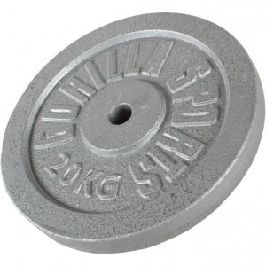 Disque de poids en fonte 30/31 mm Argent / 20 KG Gorilla Sports