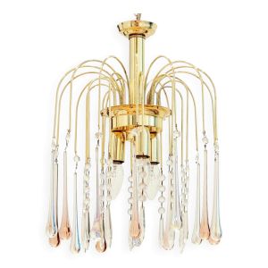 Lustre cascade en verre de Murano, Italie, années 1970