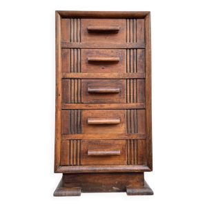 Ancien meuble chiffonnier à 5 tiroirs