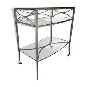 Console en fer forgé et verre