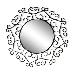 Miroir Chaty Vallauris en fer forgé 37cm
