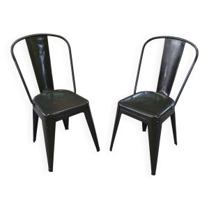 Paire de chaises Tolix par Xavier Pauchard première édition fin 1920's