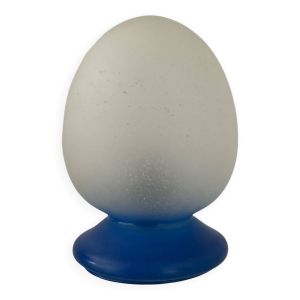 Lampe œuf en pâte de verre années 80