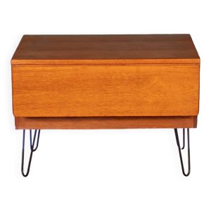 Table de lampe d'appoint console Tapley rétro en teck des années 1960 avec tiroir