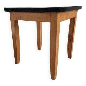 Tabouret en formica et bois vintage