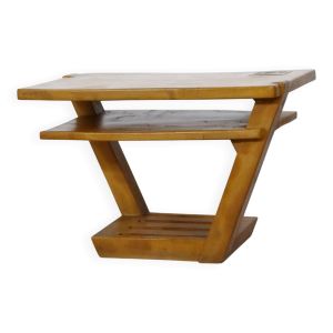 Table basse en orme massif du milieu du siècle, Allemagne, années 1960