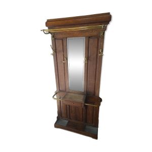 Vestiaire porte manteau ancien en chêne massif