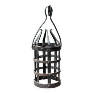 Suspension cage en fer forgé riveté