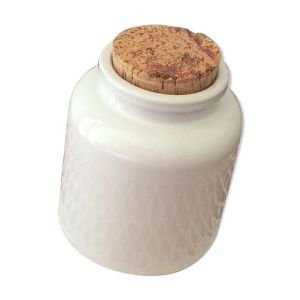 Pot à moutarde en grès vernissé avec bouchon liège