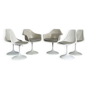 Chaises tulipe vintage North Central Industries, INC