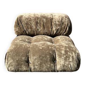 Chauffeuse camaléonda en velours ras Bellini pour B&B italia, design 1970