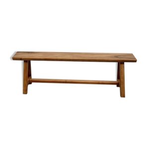 Petit banc en noyer, années 70