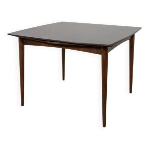 Table à manger extensible carrée en palissandre du milieu du siècle, Danemark, années 1960