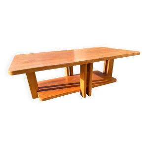 Grande table basse en orme massif