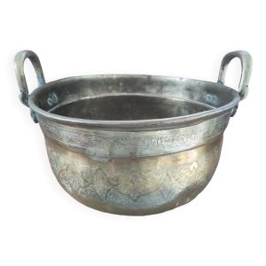 Ancien cache pot en laiton