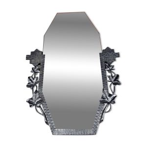 Miroir en Fer Forgé signé Serva, Art Déco, École de Nancy, France, c. 1925