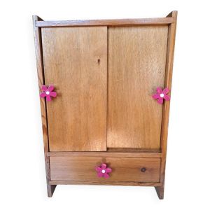 Armoire jouet poupée pop pour enfant meuble en bois 1960 france pour décoration de chambre