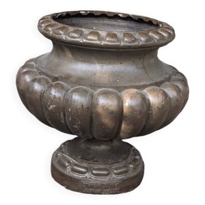 Vase médicis à godrons en fonte par alfred corneau à charleville xixème