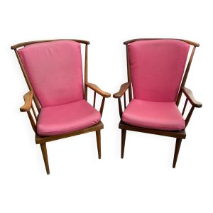 Paire de fauteuils éventail Baumann
