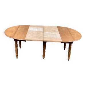 Table à manger ronde extensible Louis Philippe rénovée 215cm