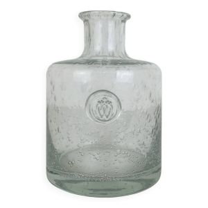 Vase verre bullé Biot vintage