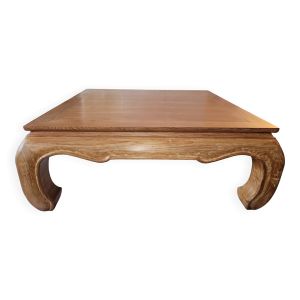 Table basse opium carrée en Teck cérusé