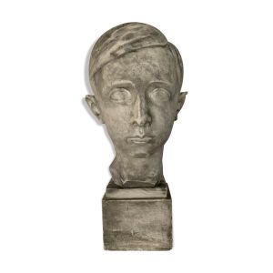 Buste d'un jeune homme en plâtre signé Gerard Choain XX siècle
