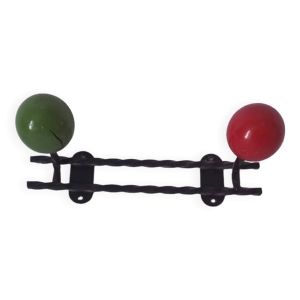 Porte-manteaux vintage boules et métal
