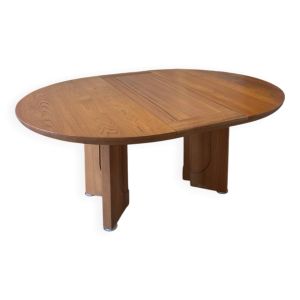 Table à manger Roche Bobois  en orme de Luigi Gorgoni année 80