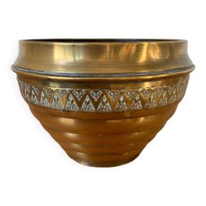 Cache-pot en laiton vintage