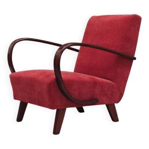 Fauteuil H410 Type C rose poudré par Jindrich Halabala pour Thonet 1930
