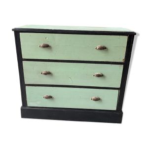 Commode verte 3 tiroirs