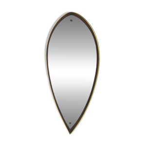 Miroir scandinave en palissandre, 84x42cm, Suède, 1950