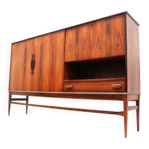 Buffet haut / buffet haut vintage en palissandre de haute qualité fabriqué dans les années 60