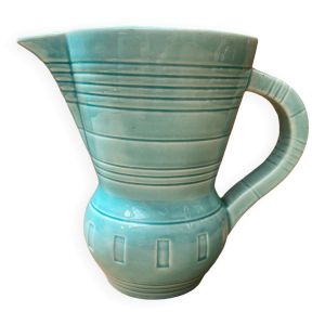 Ancien pichet digoin céramique bleue vintage
