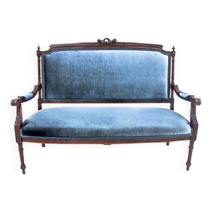 Canapé ancien de style éclectique, vers 1870, France
