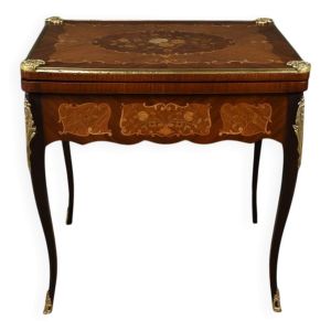 Table de Jeux en Acajou, style Transition Louis XV/Louis XVI – Fin XIXe
