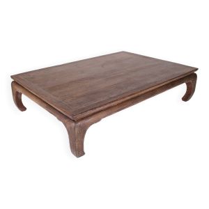 Imposante table basse “Kang” dite à opium, Chine.