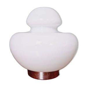 Lampe de table Space Age en opaline blanche, années 70