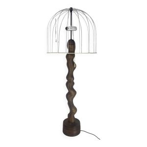 Lampadaire biomorphique courbé et ondulé par Temde, Suisse, années 1960