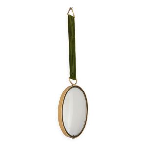 Miroir ovale bombé, oeil de sorcière 1960