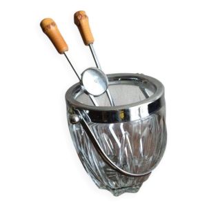 Seau à glace et pince à glaçon