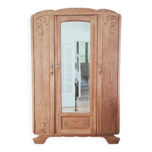 Armoire Art Déco en chêne massif