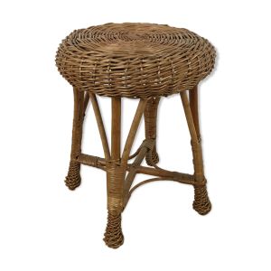 Tabouret en osier rotin