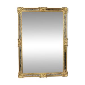 Miroir Deknudt classique doré de style baroque en verre fumé 95 cm