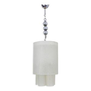Lustre en tube de verre de Murano par Doria Leuchten. Année 60