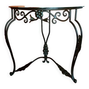 Console  fer forgé 1/2 lune